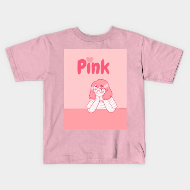 Pink! Kids T-Shirt by Doodle.Bug.Tees